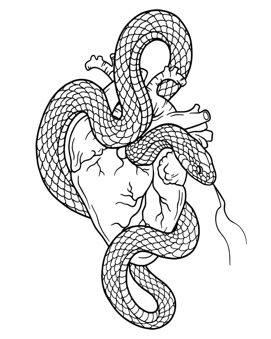 Dusząca miłość - Tatuaż tymczasowy Jagua 12x8