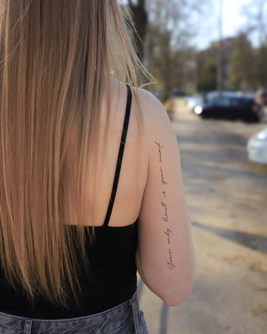 Długaśne napisy - Tatuaż tymczasowy Jagua 25x15