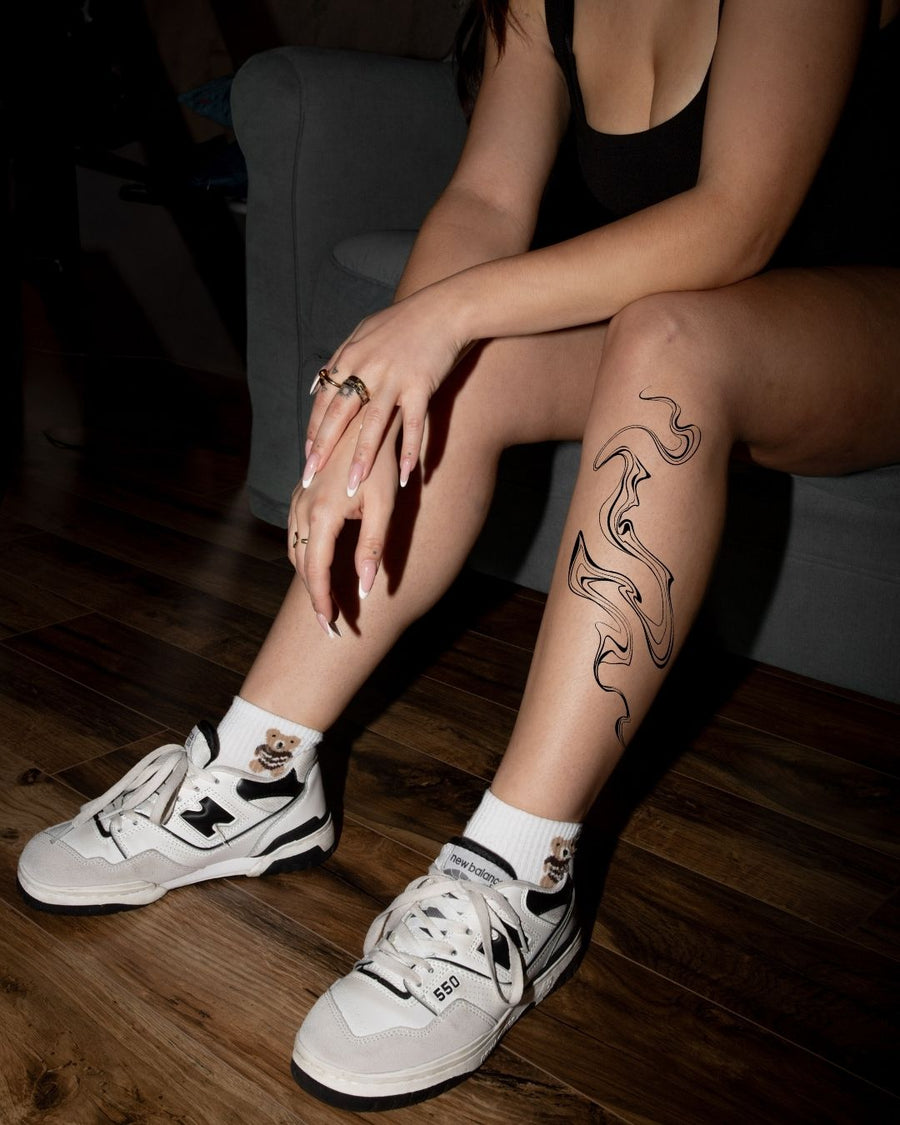 Abstractione - Temporary Tattoo Jagua 25x15