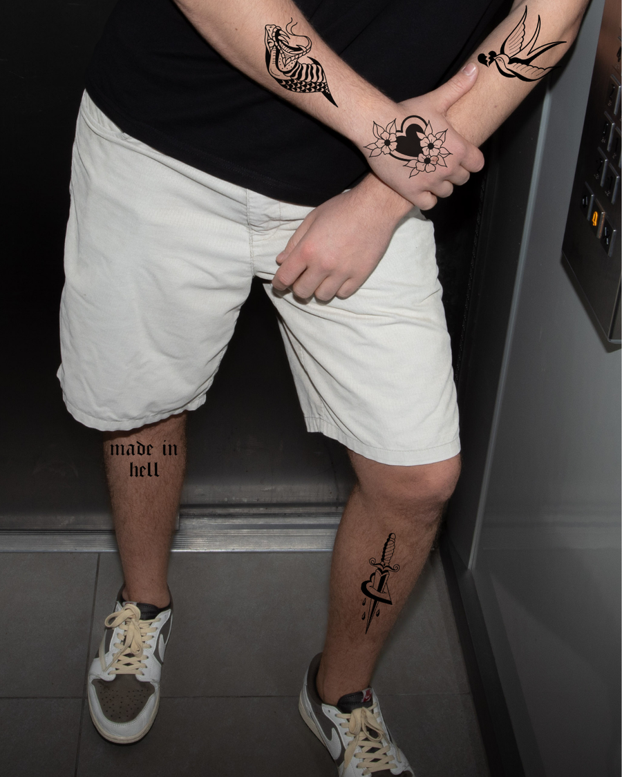 Fat Guys Bunch - Temporary Tattoo Jagua 25x15