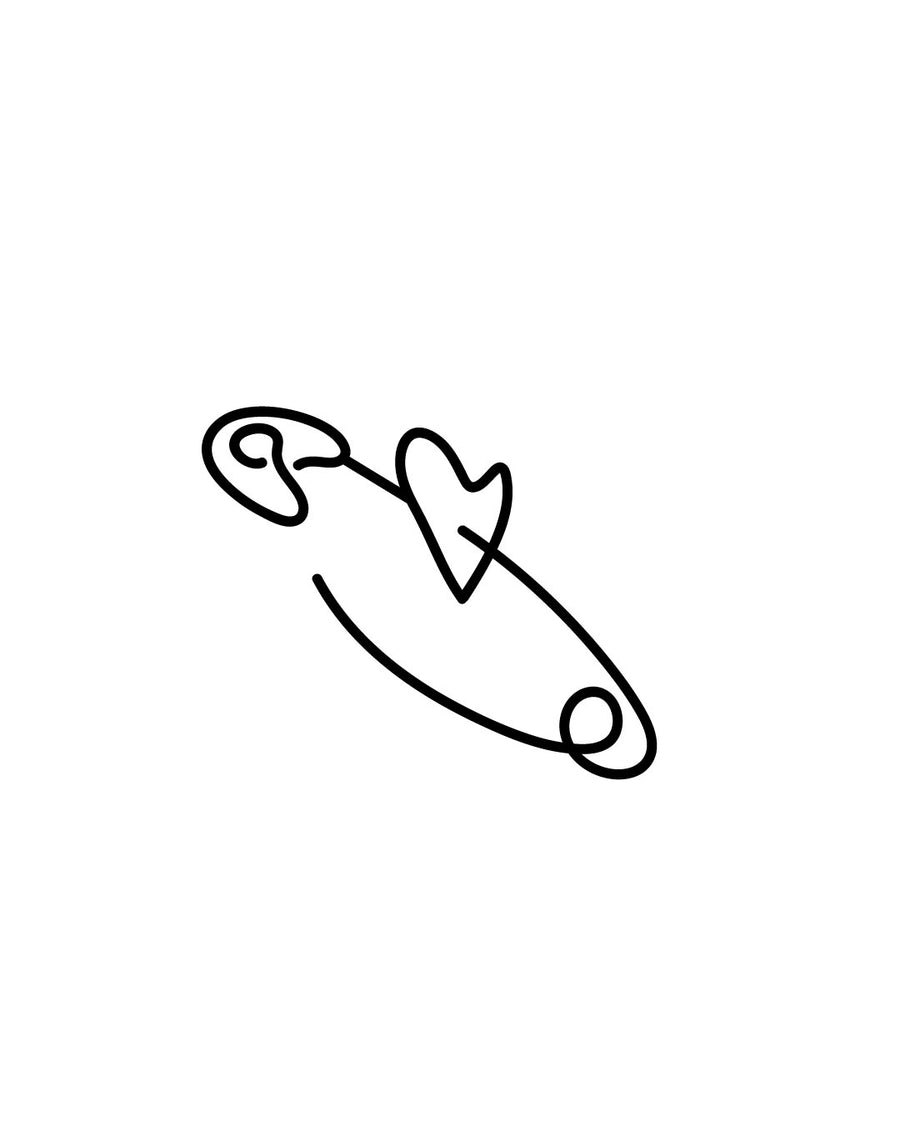 Pierced Heart - Temporary Tattoo Jagua 5x5