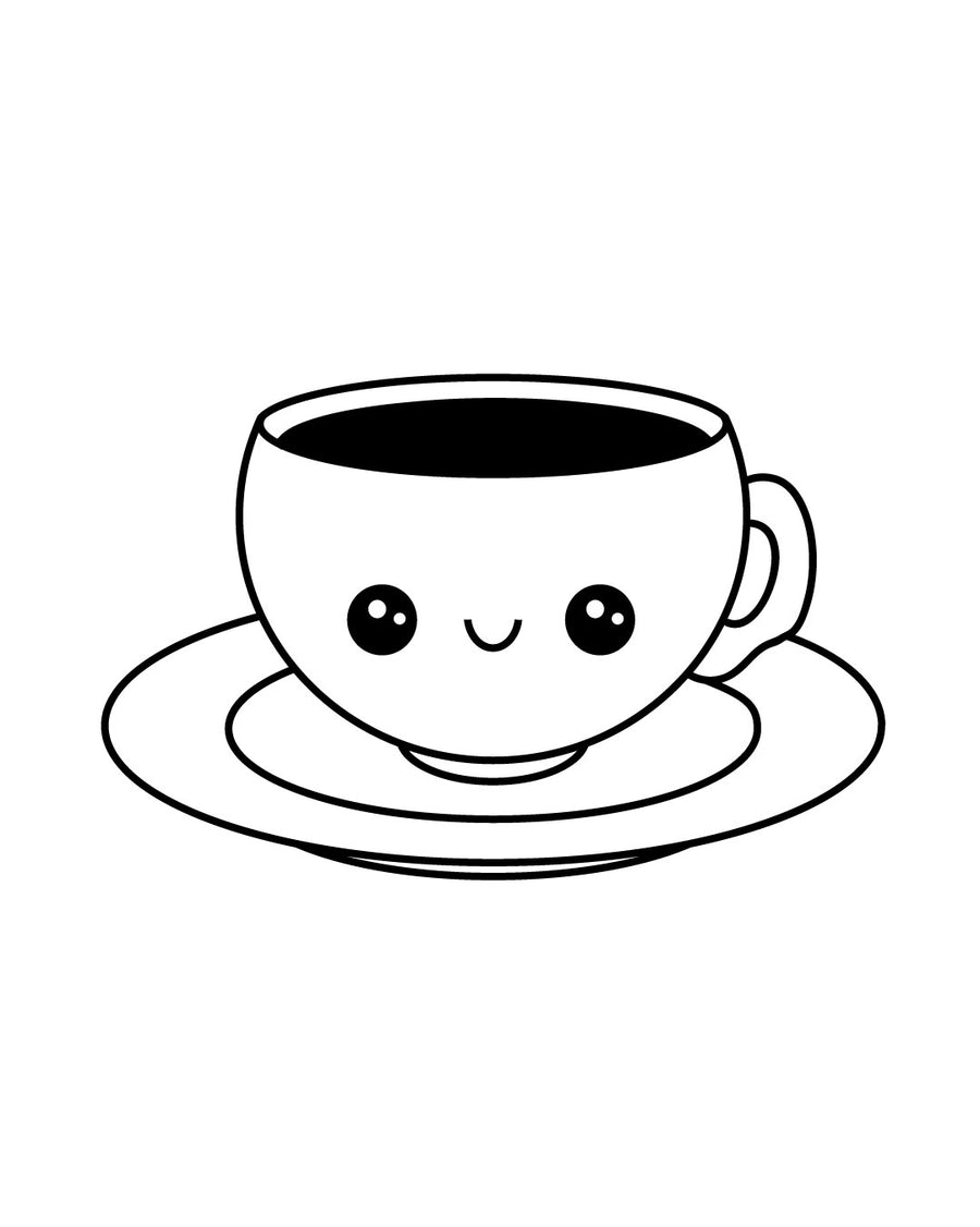 Enjoy your coffee - Temporary tattoo Jagua 5x5