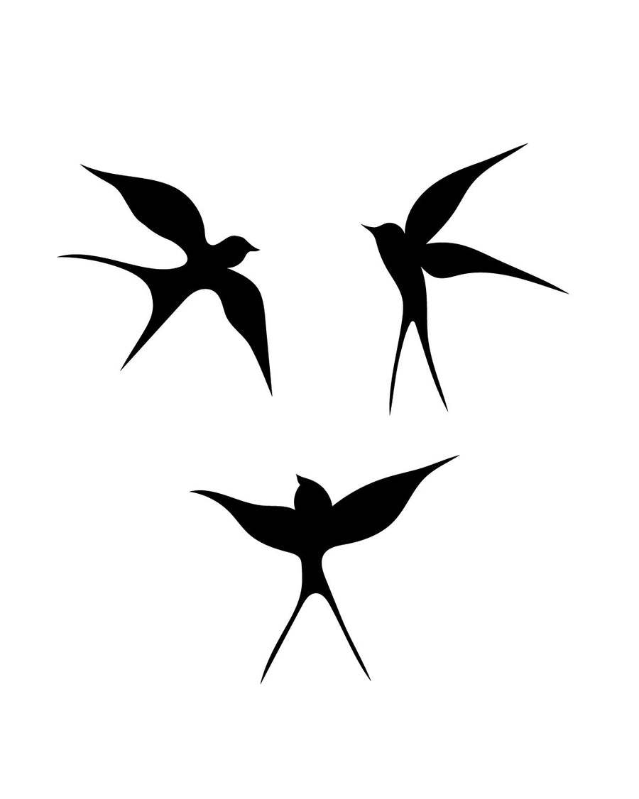 Збір ластівок - тимчасове тату Jagua 5x5