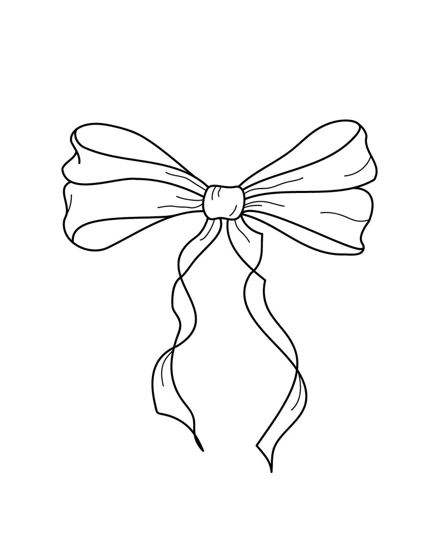 Bow - Temporary Tattoo Jagua 8x8