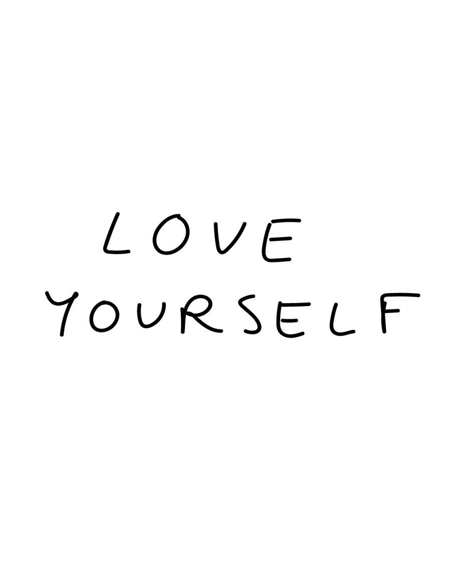 Napis Love Yourself - Tatuaż tymczasowy Jagua 5x5