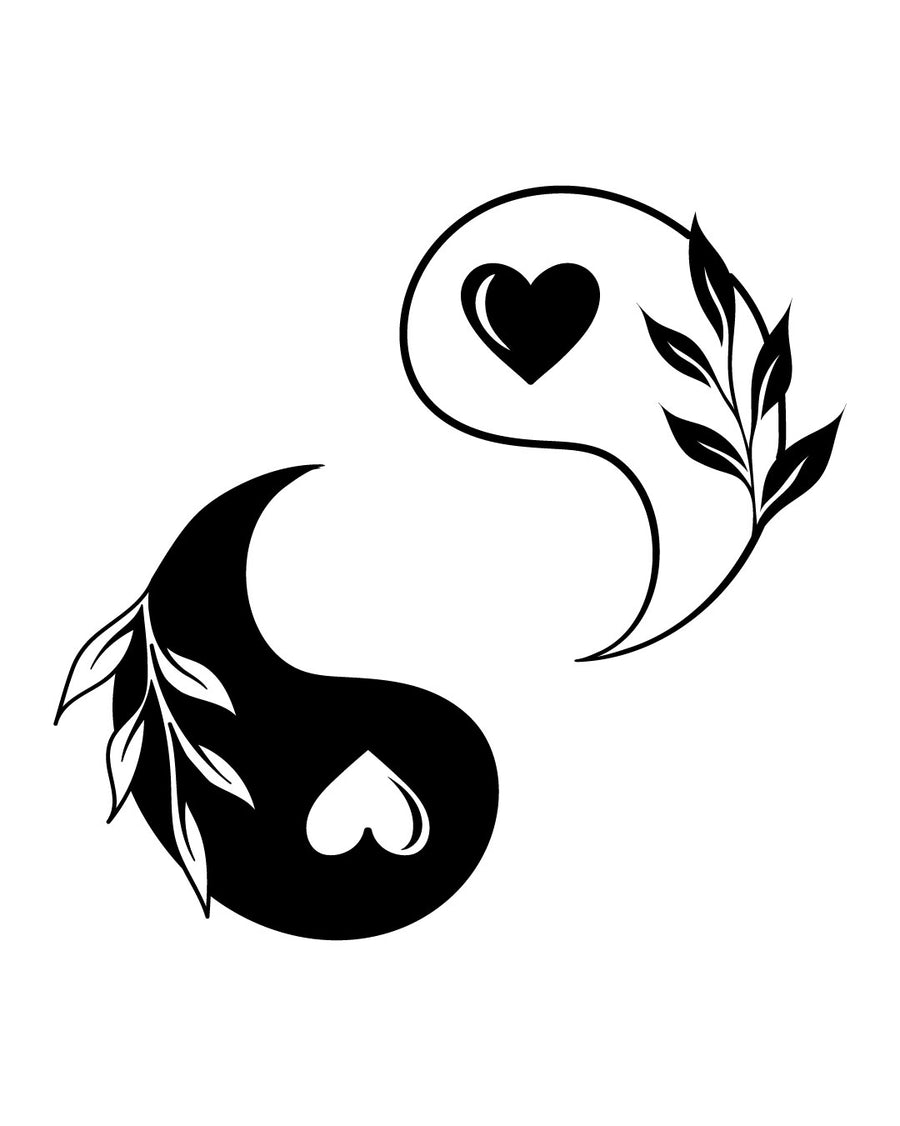 Love for two hearts - Temporary tattoo Jagua 5x5