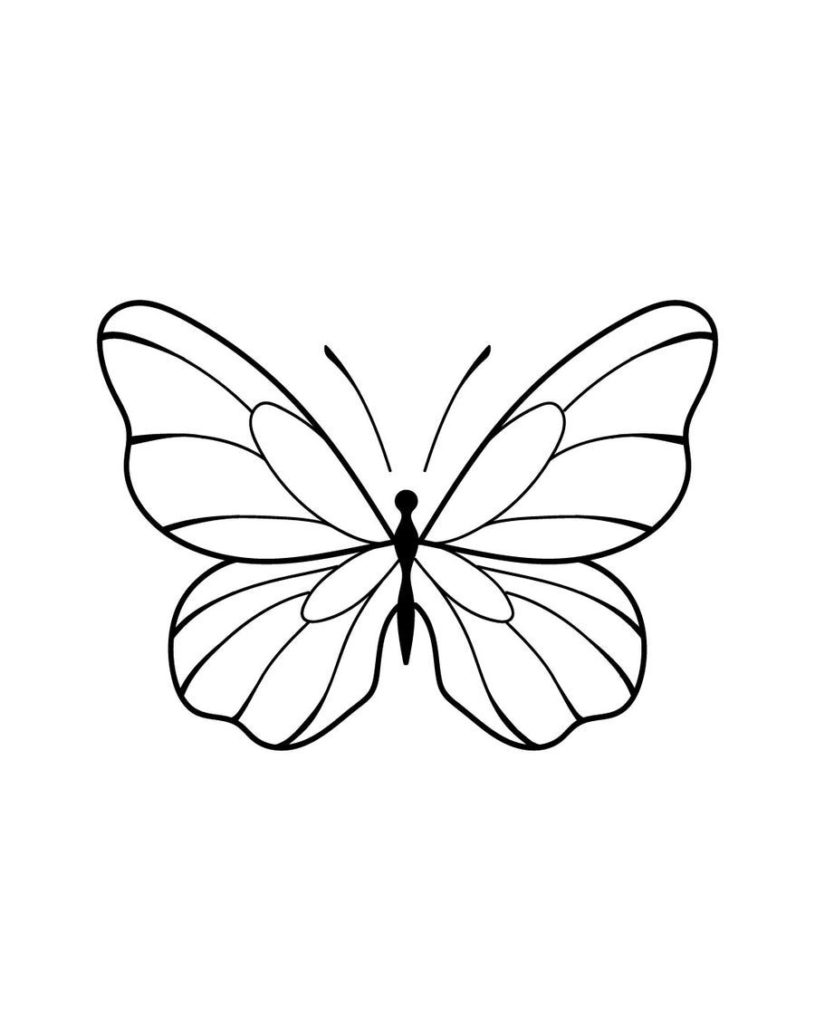 Delicate Butterfly - Temporary Tattoo Jagua 8x8