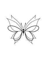 Liniowy motylek - Tatuaż tymczasowy Jagua 5x5