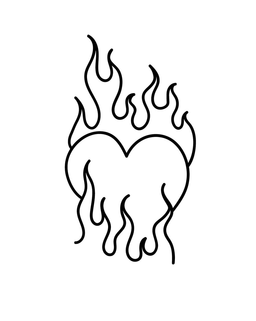 Fiery Love - Temporary Tattoo Jagua 5x5