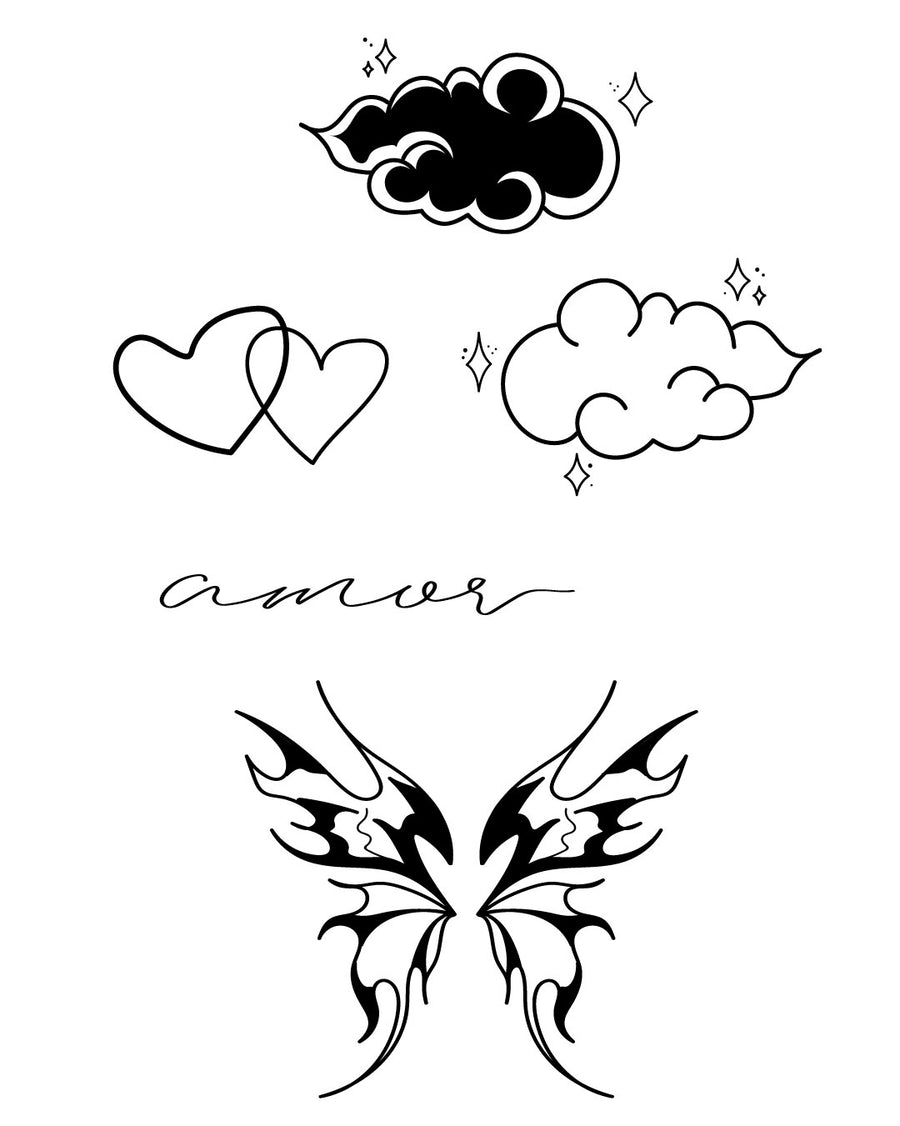 Set amore mio - Тимчасове тату Jagua 12x8