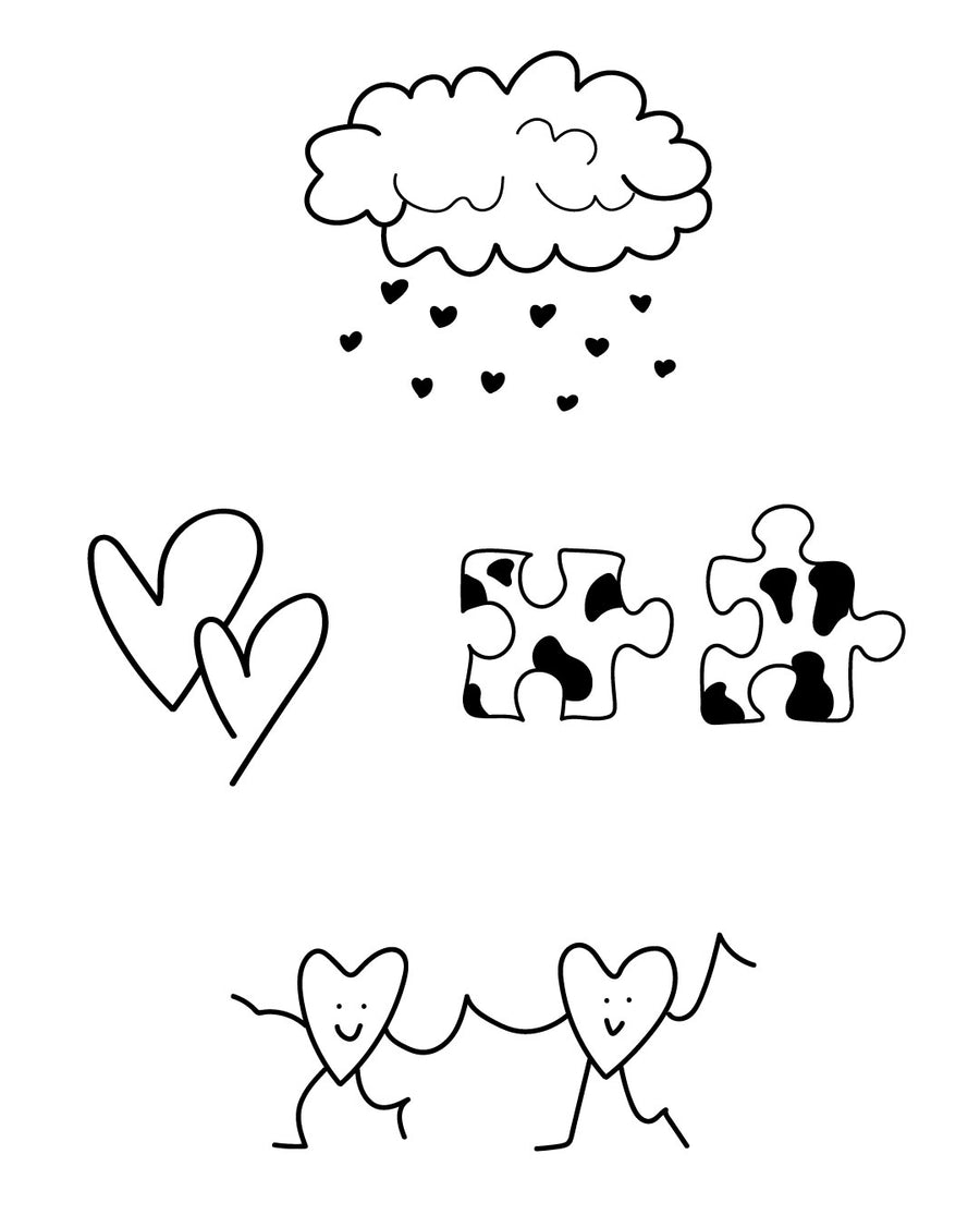 Perfectly matched set - Jagua 12x8 temporary tattoo