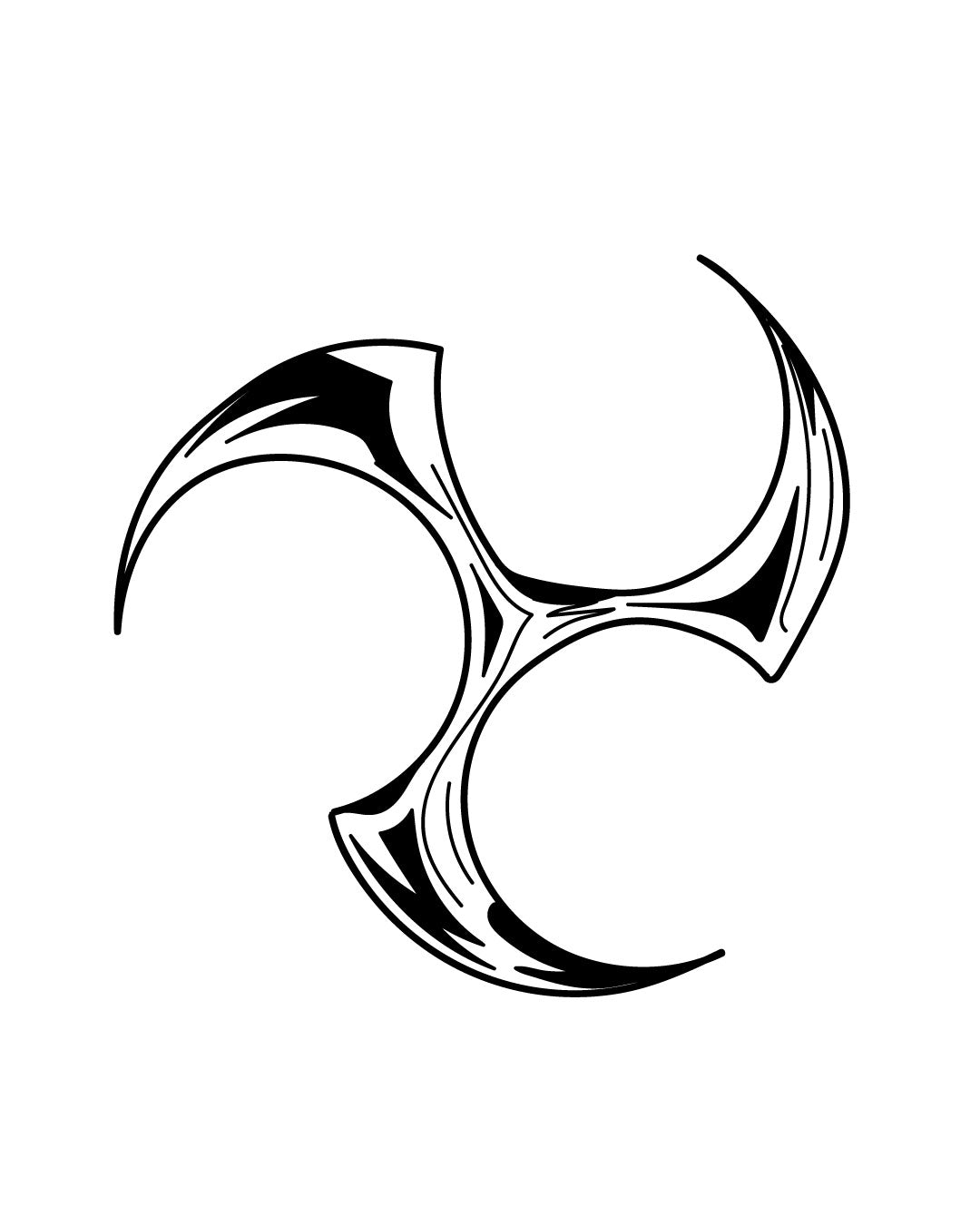Ninja shuriken - Тимчасове тату Jagua 5x5