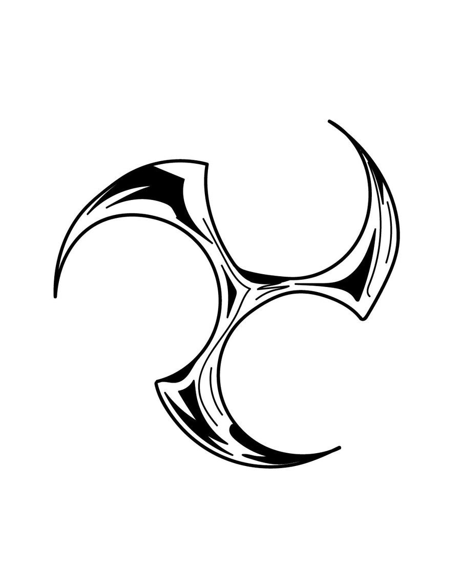 Ninja shuriken - Тимчасове тату Jagua 5x5