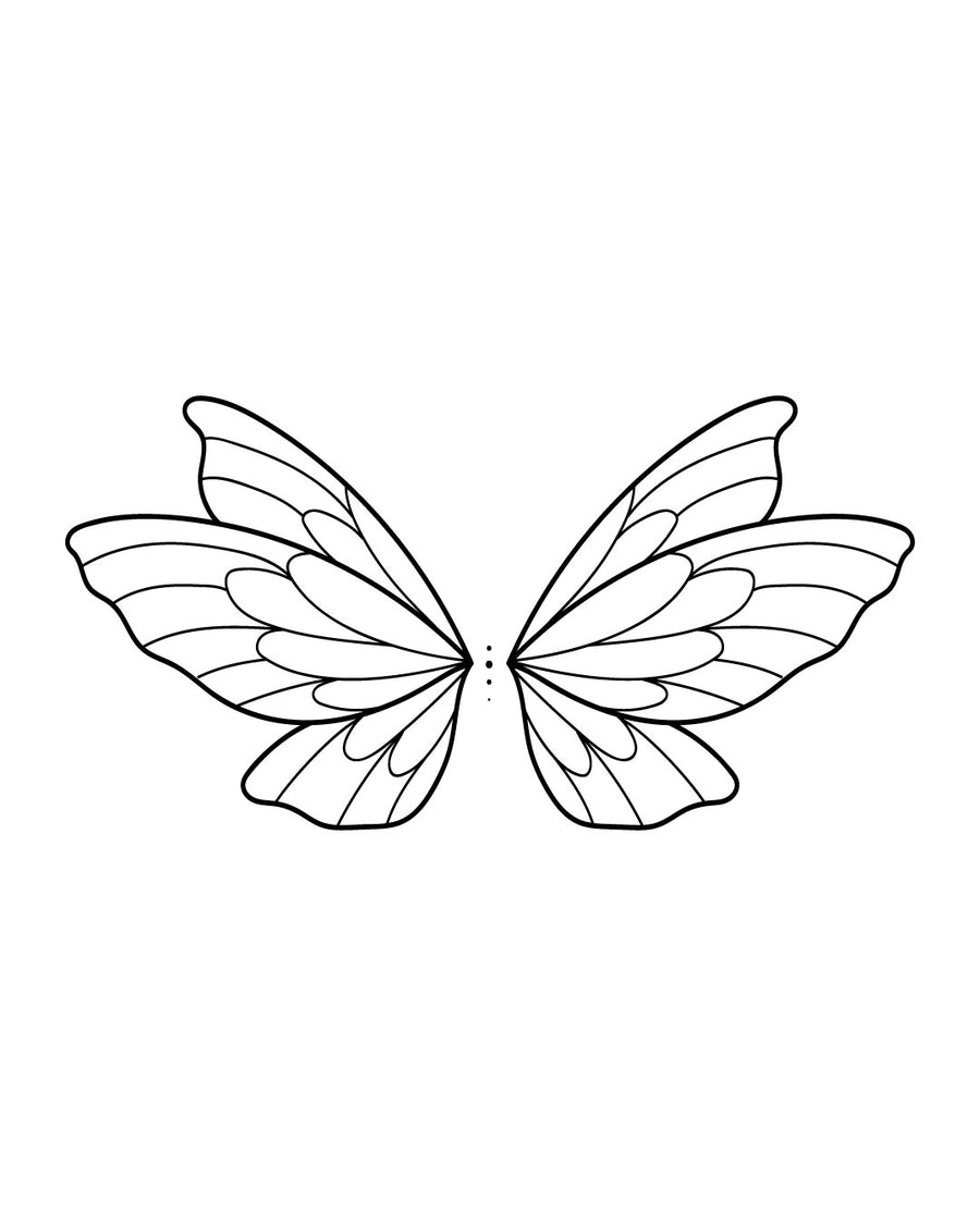 Крила феї - тимчасове татуювання Jagua 8x8