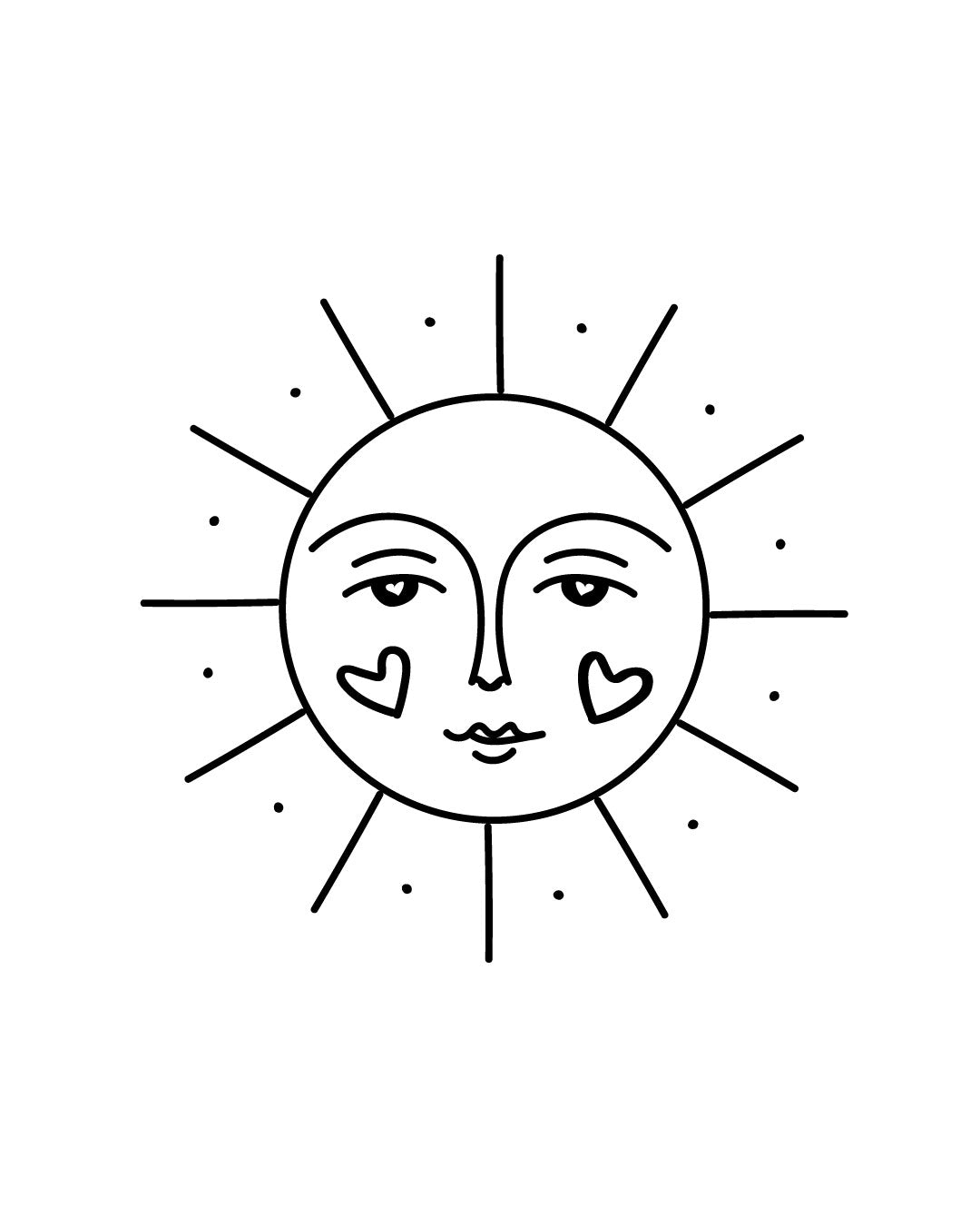 Facial Sun - Тимчасове тату Jagua 5x5
