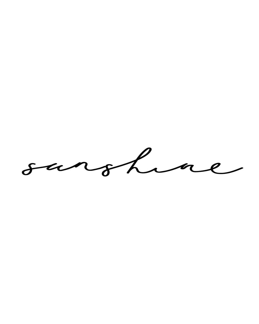 Sunshine lettering - Temporary tattoo Jagua 5x5