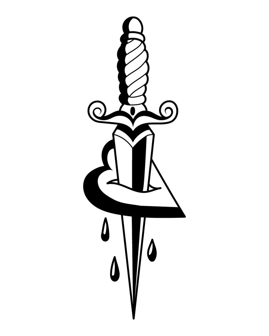 Straight to the heart - Temporary tattoo Jagua 12x8