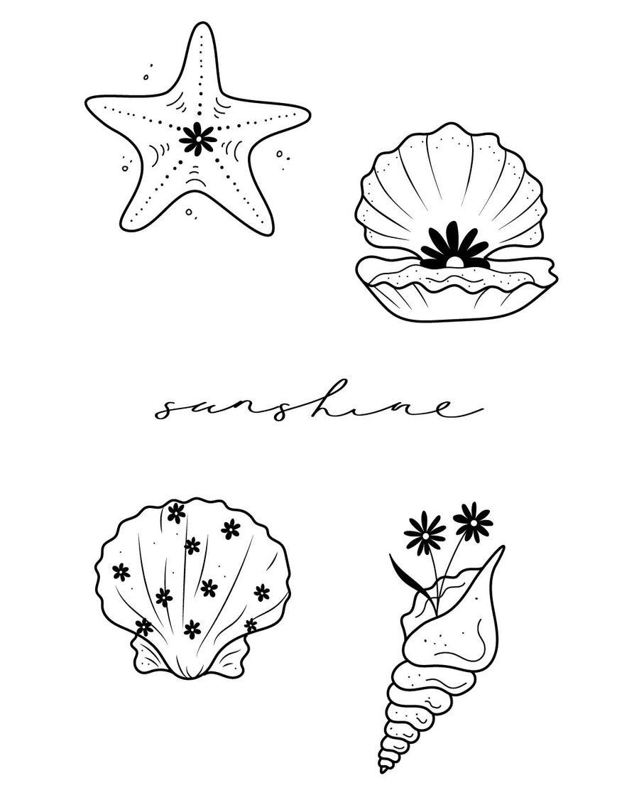 Морська богиня - тимчасове татуювання Jagua 12x8