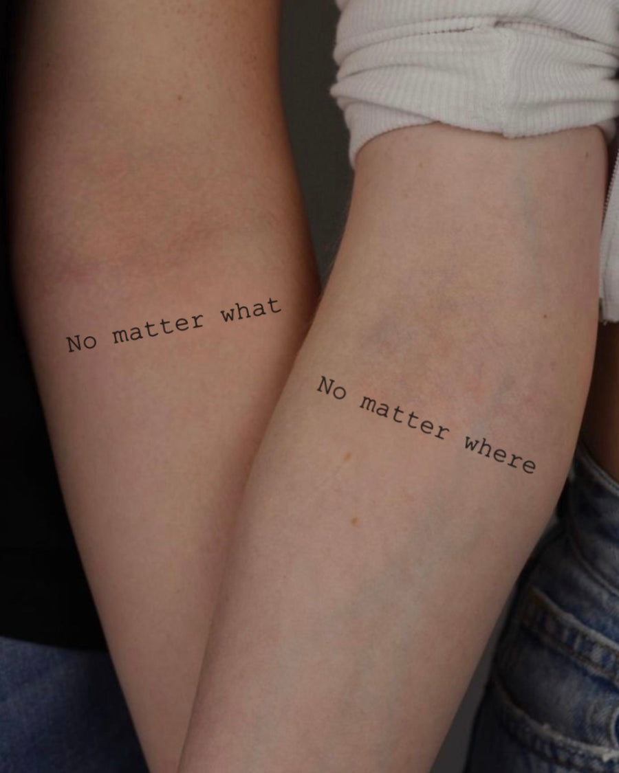 Napis No metter what - Tatuaż tymczasowy Jagua 8x8