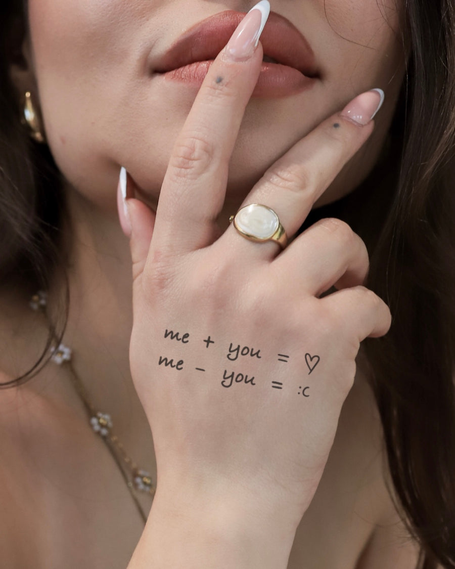 Napis ME&YOU - Tatuaż tymczasowy Jagua 8x8