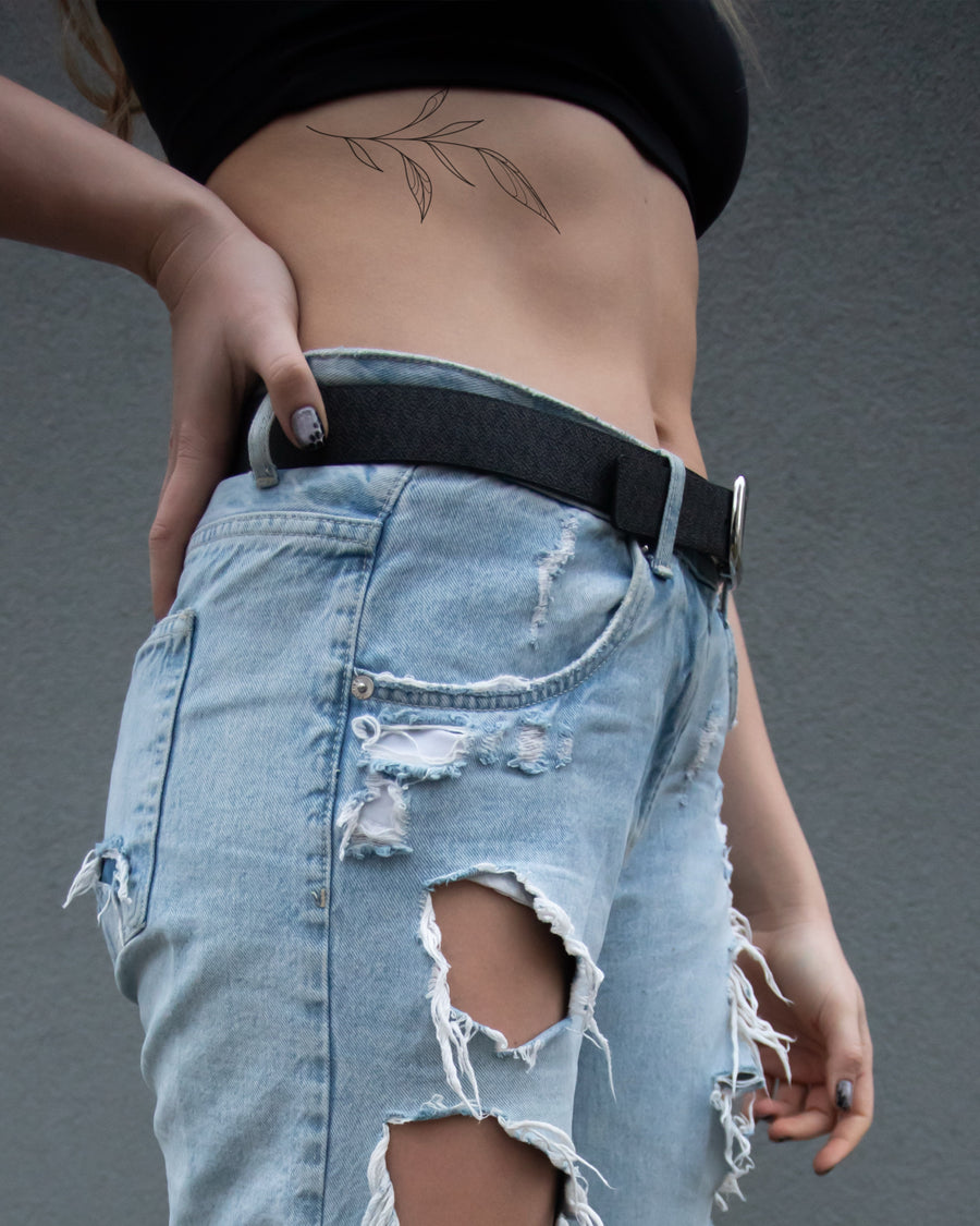 Minimalist Leaves - Temporary Tattoo Jagua 8x8