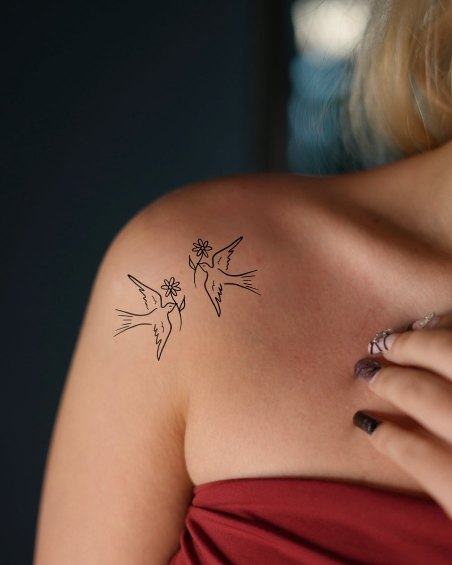 Ptaszunie - Tatuaż tymczasowy Jagua 8x8