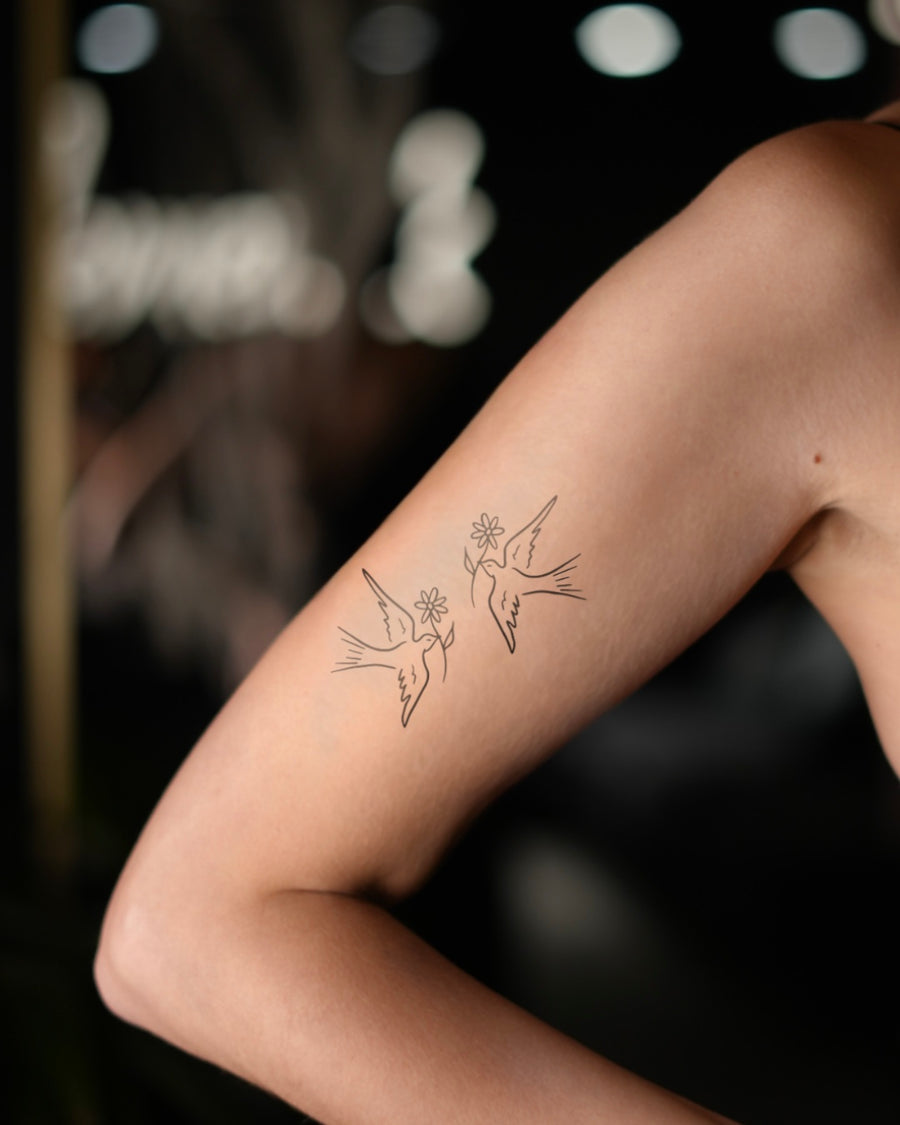 Jaskółeczki - Tatuaż tymczasowy Jagua 8x8