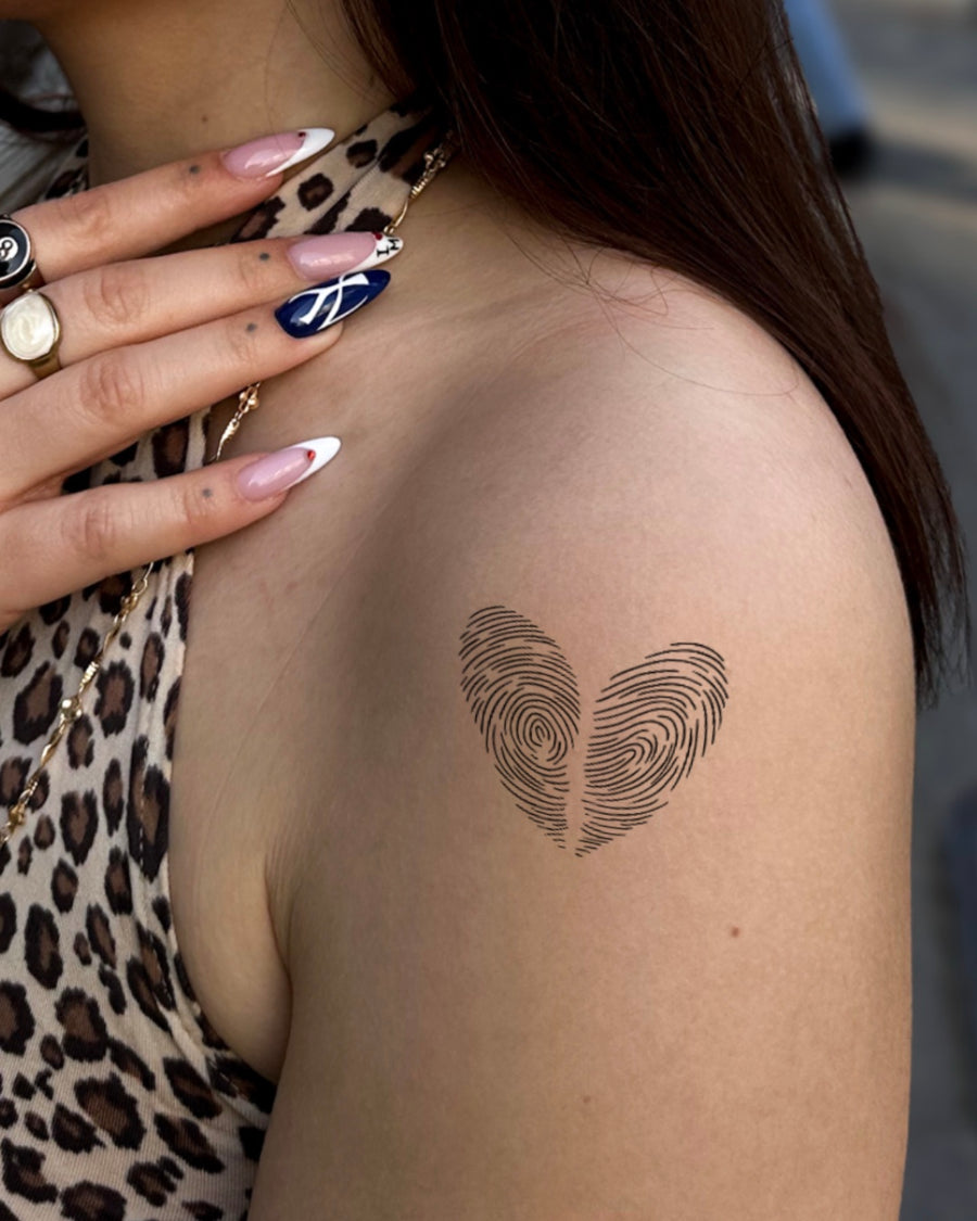 Serce match - Tatuaż tymczasowy Jagua 5x5