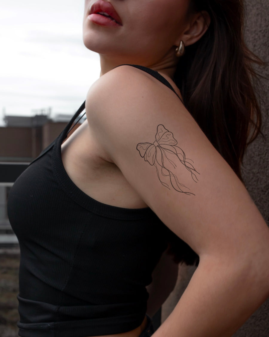 Bow - Temporary Tattoo Jagua 12x8