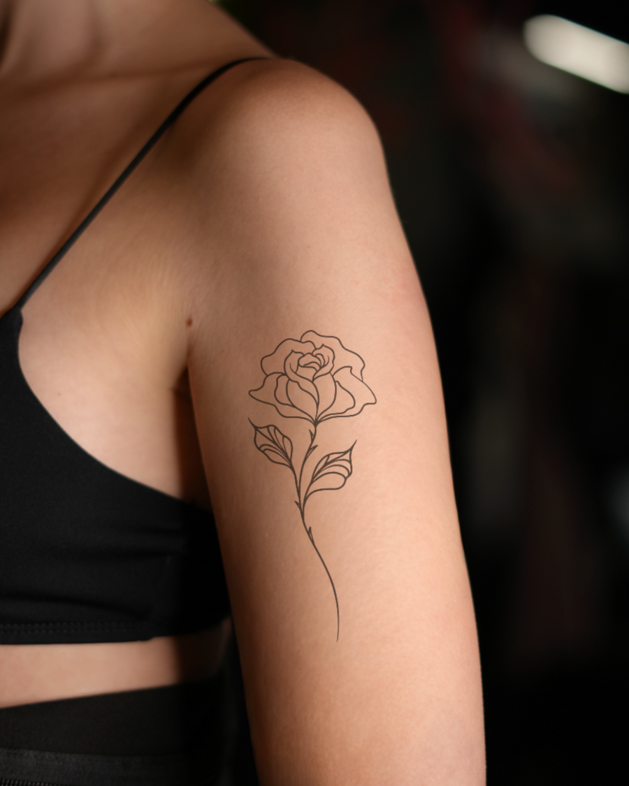 Różyczka - Tatuaż tymczasowy Jagua 12x8