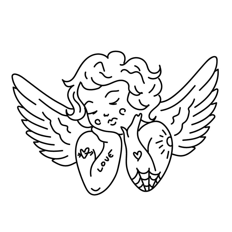 Angel from the crime - Temporary tattoo Jagua 8x8