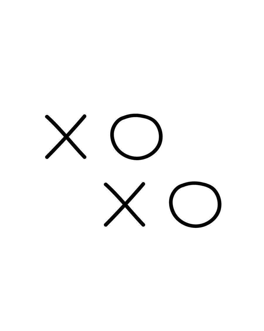XOXO Lettering - Temporary Tattoo Jagua 5x5
