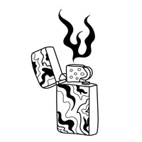 Zippo flame - Tatuaż tymczasowy Jagua 8x8 cm